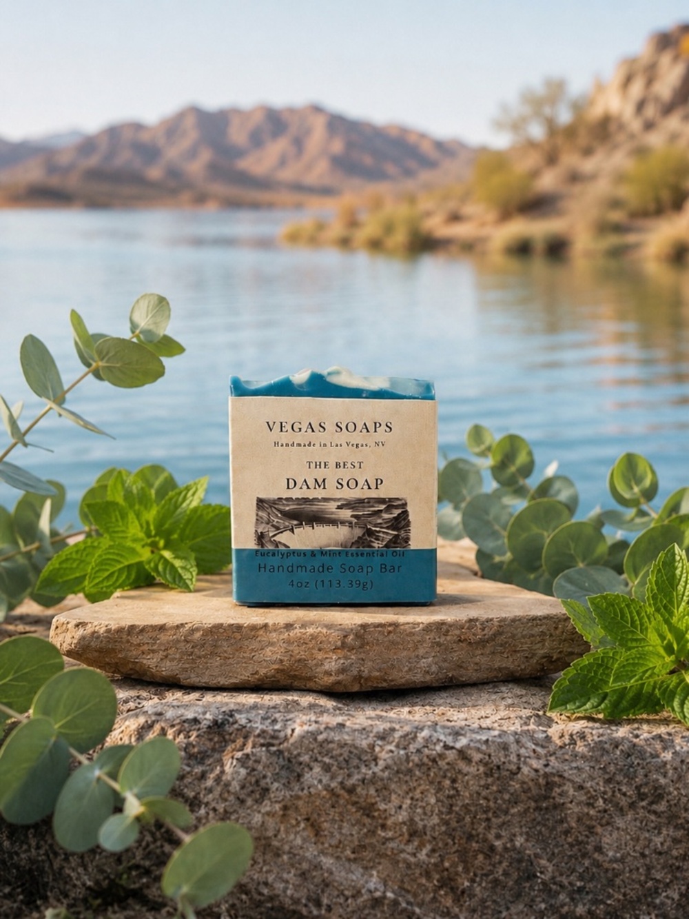 Best Dam Soap Hoover Dam NEW Handmade Eucalyptus Mint Essential Oils Vegas Soaps